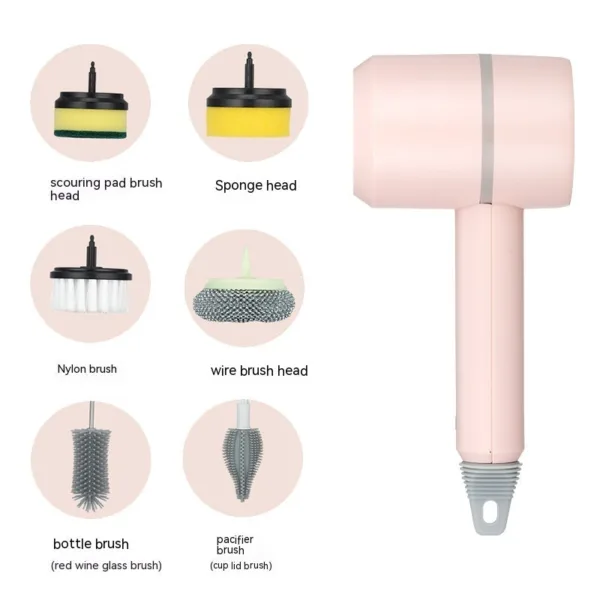 Electric Cleaning Brush Dishwashing Brush Automatic Wireless USB Rechargeable Professional Kitchen Bathtub Tile Cleaning Brushes - Image 22