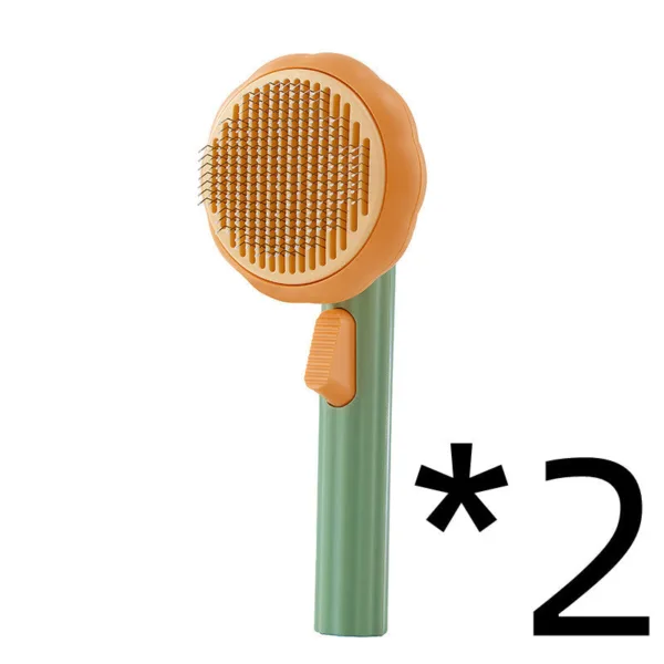 New Pet Cat Brush Hot Selling Hand-held Steel Wire Self-cleaning Comb Looper For Hair Removal - Image 17