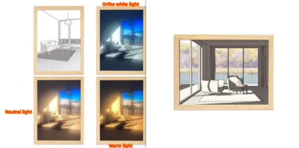 Illuminated Picture LED Decorative Light Painting Bedside Picture Style Creative Modern Simulate Sunshine Drawing Night Light Gift - Image 32