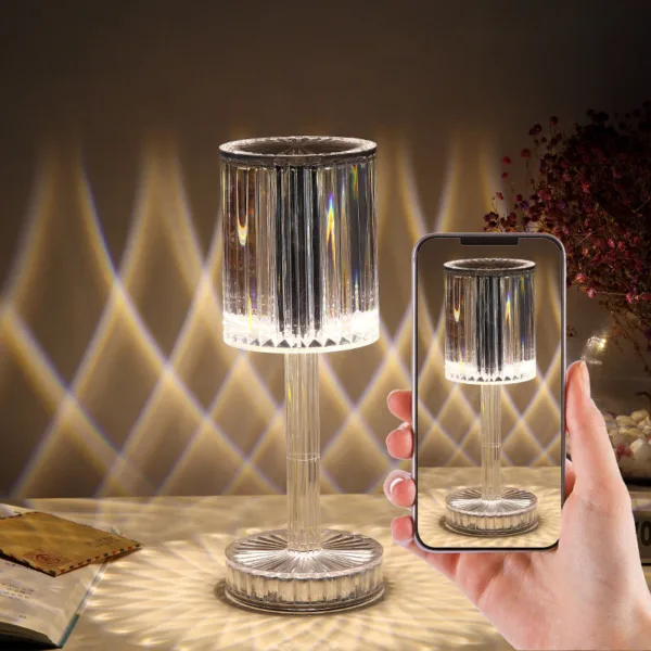 New Crystal Table Lamp Hotel Decoration Diamond Romantic Warm Led For Home Decor Romantic Gift Night Light - Image 4