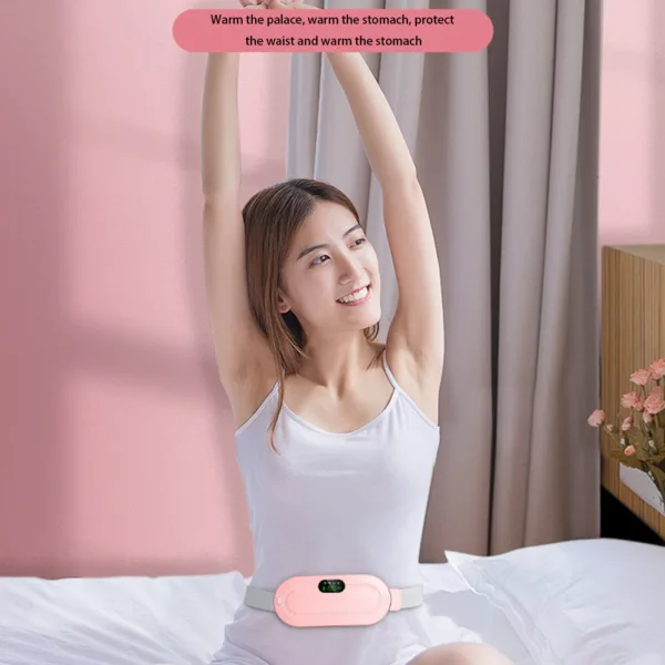 Menstrual Heating Pad Smart Warm Belt Relief Waist Pain Cramps Vibrating Abdominal Massager Electric Waist Belt Device - Image 2