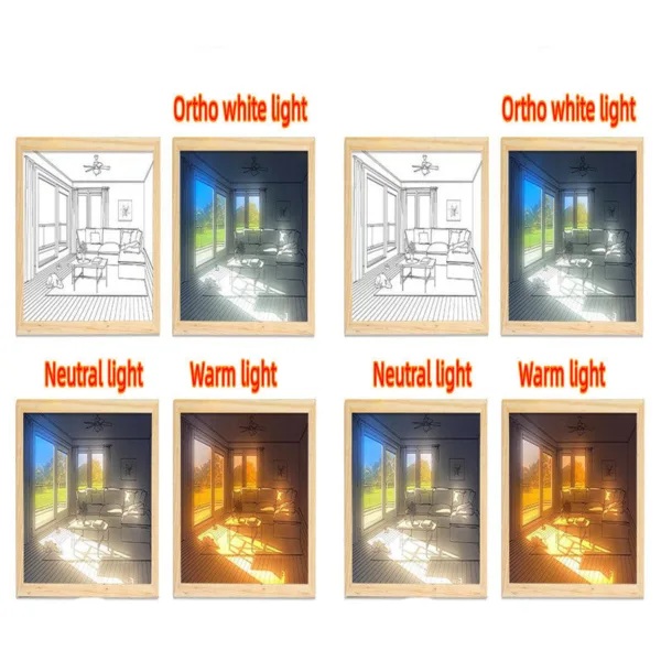 Illuminated Picture LED Decorative Light Painting Bedside Picture Style Creative Modern Simulate Sunshine Drawing Night Light Gift - Image 18