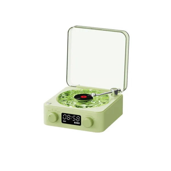 Retro Turntable Speaker Wireless Bluetooth-compatible 5.0 Vinyl Record Player Stereo Sound With White Noise RGB Projection Lamp Effect - Image 10