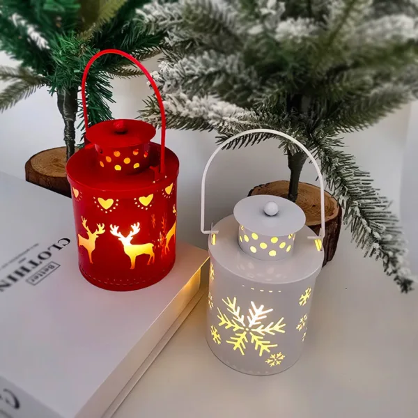 Christmas Candle Lights LED Small Lanterns Wind Lights Electronic Candles Nordic Style Creative Holiday Decoration Decorations - Image 4