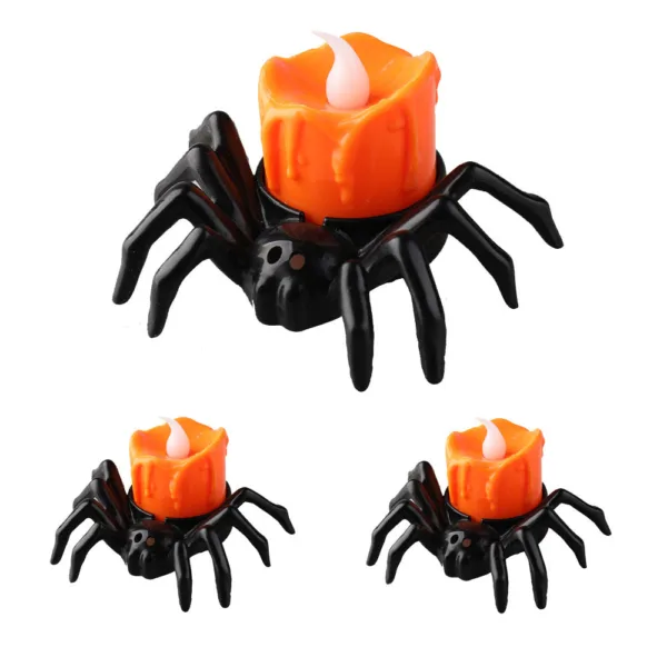 Halloween Festival Atmosphere Creative Halloween Spider Candlestick Ornaments - Image 5