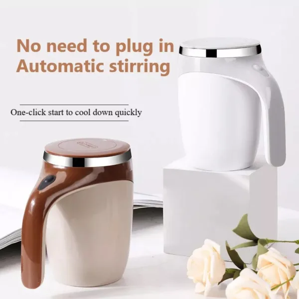 Rechargeable Model Automatic Stirring Cup Coffee Cup High Value Electric Stirring Cup Lazy Milkshake Rotating Magnetic Water Cup - Image 2