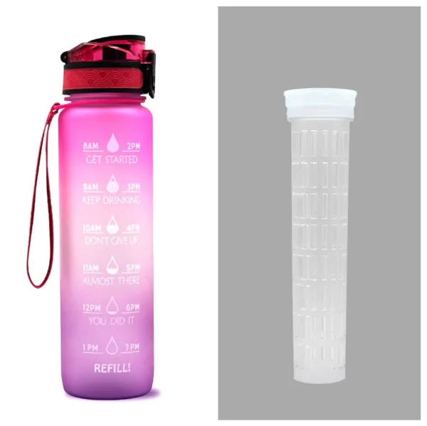 1L Tritan Water Bottle With Time Marker Bounce Cover Motivational Water Bottle Cycling Leakproof Cup For Sports Fitness Bottles - Image 37