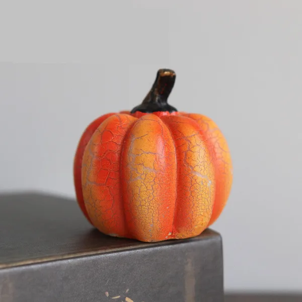 New Halloween Pumpkin Lantern Simulation Pumpkin LED Candle Lamp Resin Luminous Pumpkin - Image 12