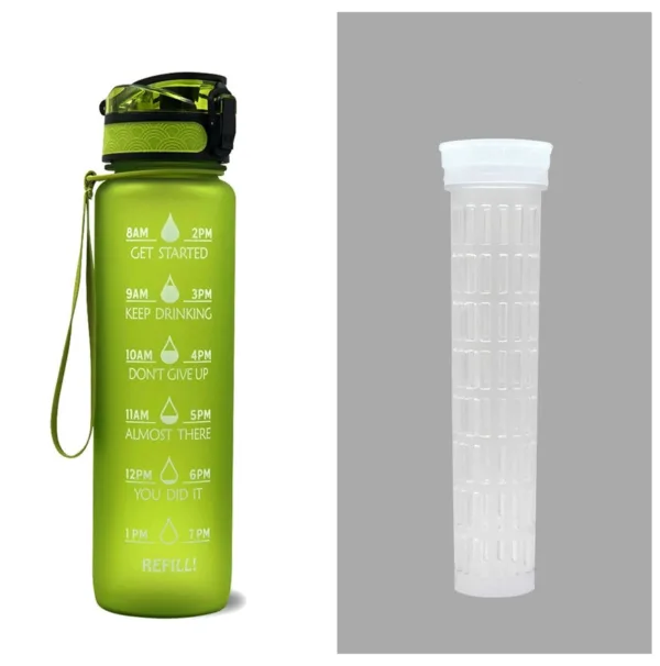 1L Tritan Water Bottle With Time Marker Bounce Cover Motivational Water Bottle Cycling Leakproof Cup For Sports Fitness Bottles - Image 34