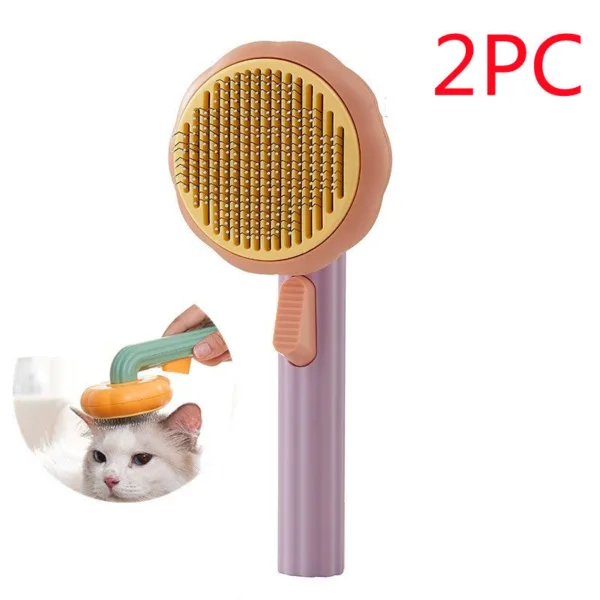 New Pet Cat Brush Hot Selling Hand-held Steel Wire Self-cleaning Comb Looper For Hair Removal - Image 45