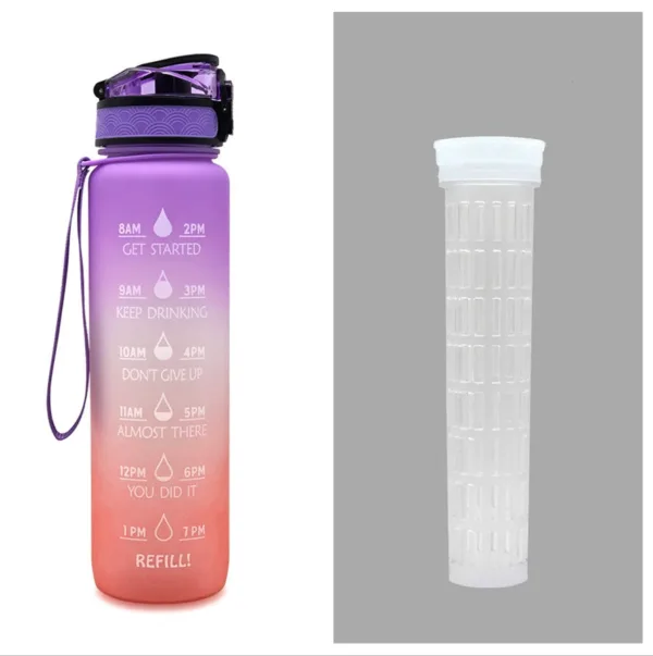 1L Tritan Water Bottle With Time Marker Bounce Cover Motivational Water Bottle Cycling Leakproof Cup For Sports Fitness Bottles - Image 42